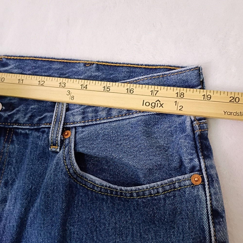 Levis 550 Relaxed Fit Tapered Leg Blue Denim Jeans Mens 38x29 Medium Wash - Picture 7 of 16